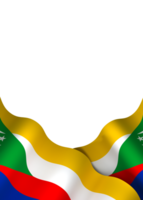 Comoros flag element design national independence day banner ribbon png