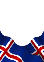 Iceland flag element design national independence day banner ribbon png