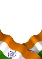 India flag element design national independence day banner ribbon png