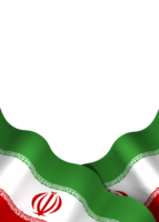 Iran flag element design national independence day banner ribbon png