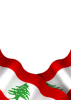 Lebanon flag element design national independence day banner ribbon png