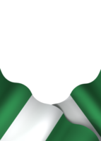 Nigeria flag element design national independence day banner ribbon png