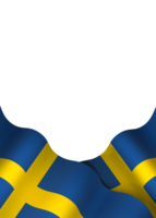 Suède drapeau élément conception nationale indépendance journée bannière ruban png