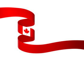 Canada flag element design national independence day banner ribbon png