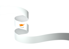 Cyprus flag element design national independence day banner ribbon png