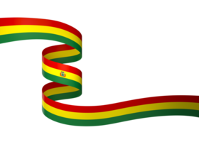 Bolivia flag element design national independence day banner ribbon png