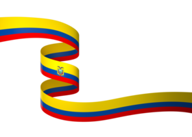 ecuador bandiera elemento design nazionale indipendenza giorno bandiera nastro png