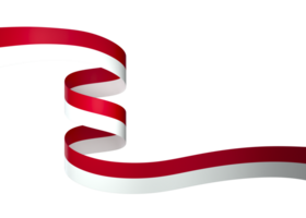 Indonesia flag element design national independence day banner ribbon png