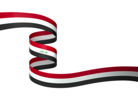 Iraq flag element design national independence day banner ribbon png