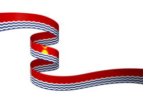 Kiribati flag element design national independence day banner ribbon png