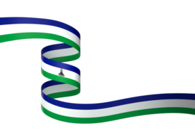 Lesotho flag element design national independence day banner ribbon png