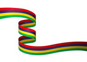 Mauritius flag element design national independence day banner ribbon png