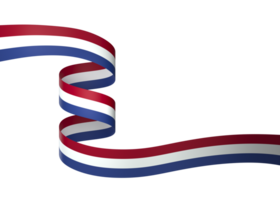 Netherlands flag element design national independence day banner ribbon png