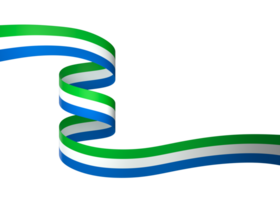 Sierra Leone flag element design national independence day banner ribbon png