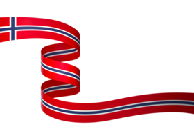 Norway flag element design national independence day banner ribbon png