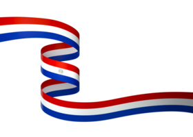 Paraguay flag element design national independence day banner ribbon png