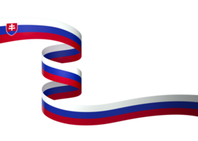 Slovakia flag element design national independence day banner ribbon png