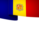 andorra bandeira elemento Projeto nacional independência dia bandeira fita png