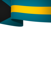 The Bahamas flag element design national independence day banner ribbon png