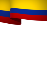 Colombia flag element design national independence day banner ribbon png