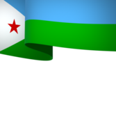 Djibouti flag element design national independence day banner ribbon png