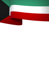 Kuwait flag element design national independence day banner ribbon png