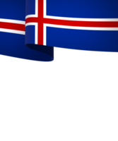 Iceland flag element design national independence day banner ribbon png