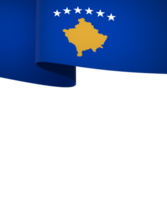 Kosovo flag element design national independence day banner ribbon png