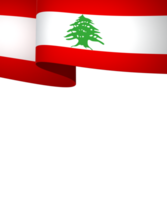 Lebanon flag element design national independence day banner ribbon png