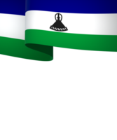 Lesotho flag element design national independence day banner ribbon png