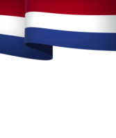 Netherlands flag element design national independence day banner ribbon png