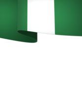 Nigeria flag element design national independence day banner ribbon png