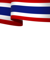 Thailand flag element design national independence day banner ribbon png