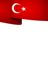 Turkey flag element design national independence day banner ribbon png