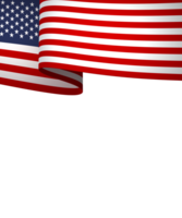 United States flag element design national independence day banner ribbon png