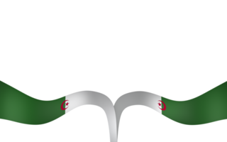 Algeria flag element design national independence day banner ribbon png