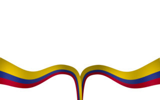 Colombia flag element design national independence day banner ribbon png