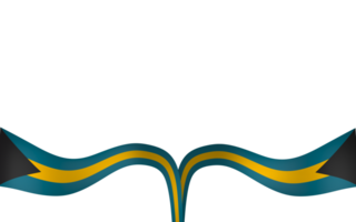 The Bahamas flag element design national independence day banner ribbon png