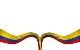 Ecuador flag element design national independence day banner ribbon png