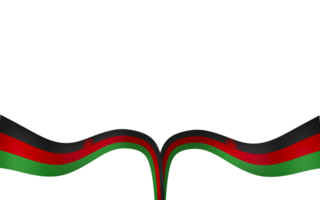 Malawi flag element design national independence day banner ribbon png