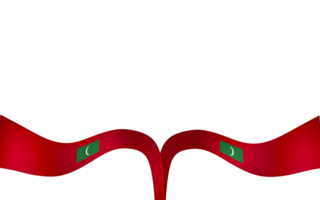 Maldives flag element design national independence day banner ribbon png