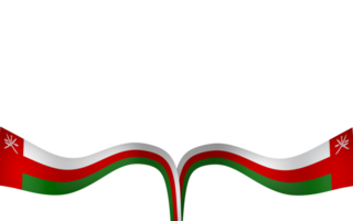 Oman flag element design national independence day banner ribbon png