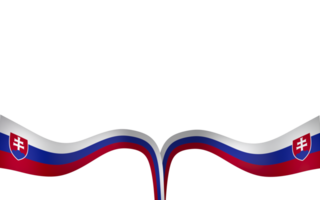 Slovakia flag element design national independence day banner ribbon png