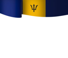 Barbados flag element design national independence day banner ribbon png