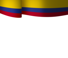 Colombia flag element design national independence day banner ribbon png