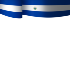 El Salvador flag element design national independence day banner ribbon png