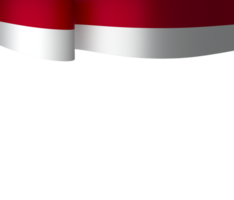 Indonesia flag element design national independence day banner ribbon png