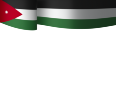 Jordan flag element design national independence day banner ribbon png