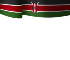 Kenya flag element design national independence day banner ribbon png