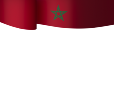 Morocco flag element design national independence day banner ribbon png